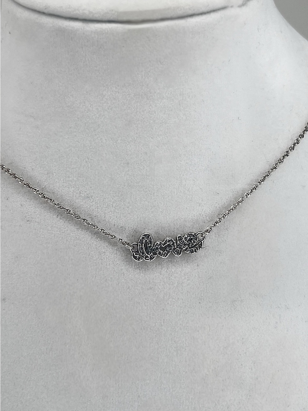 Pandora Love Script Pendant Necklace - Silver Silver 925